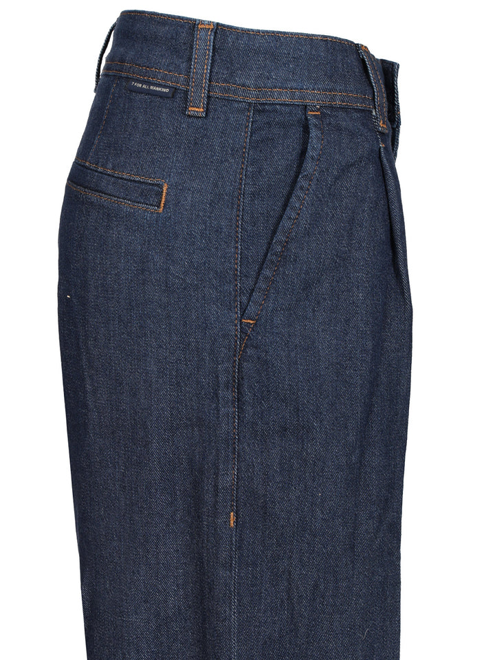 7 For All Mankind Pleated Trouser Jeans - Blue | 7a1778bc4842f9bcbaf98401cb61224d0df88acd