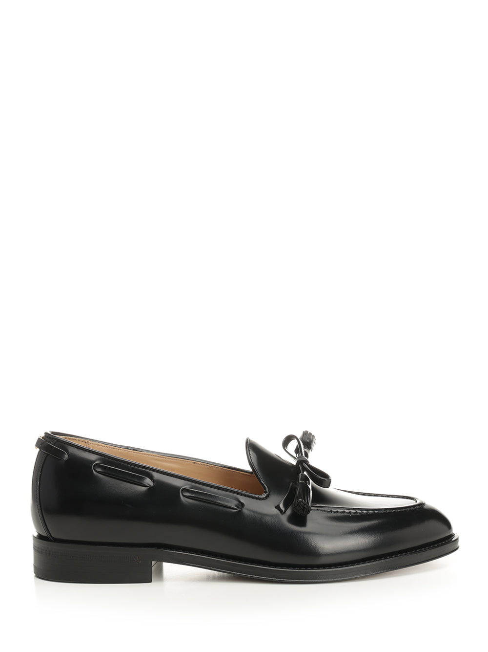 Valentino Garavani Bowshire Moccasin In Shiny Calfskin Scarpe basse - Black | fa32bf5f38b7466bebc39f1a6c274095f3adb59a