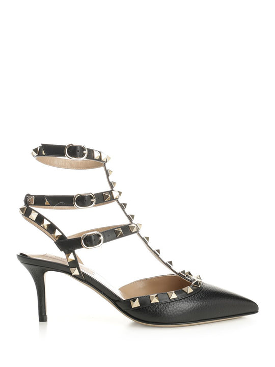 Rockstud With Straps Pumps Black