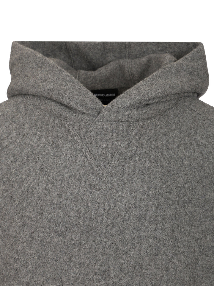 Giorgio Armani Cashemere Hoodie Knitwear - Grey | 38976c94baada9483acc2568b16a672551891fd6