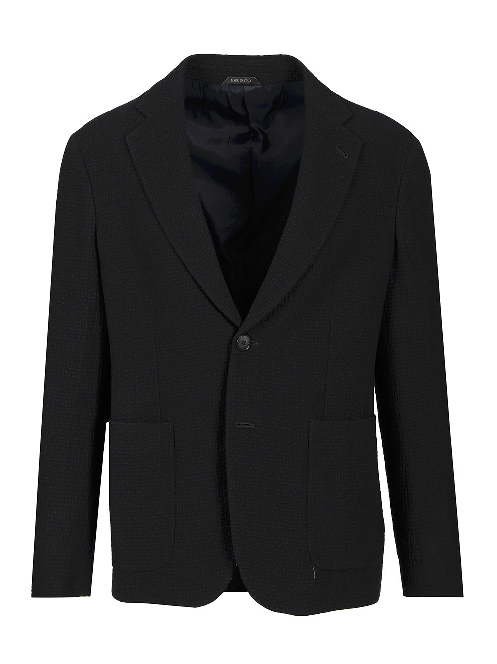 Giorgio Armani Single-Breasted Stretch Wool Jacket Jackets - Blue | f339f4222aeacd9833903b1d1739969c913c9525