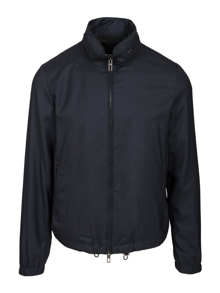 Giorgio Armani Icon Blouson In Cashmere And Silk Jackets - Grey | ac5d866773814ebd90175044698361938f402948