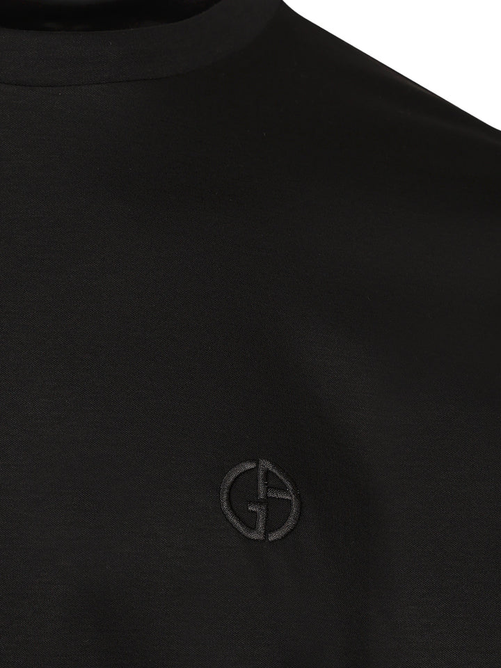 Giorgio Armani Cotton T-Shirt - Black | bd223e0a19b7ac5f4301f20d6c783c4677a2bee0