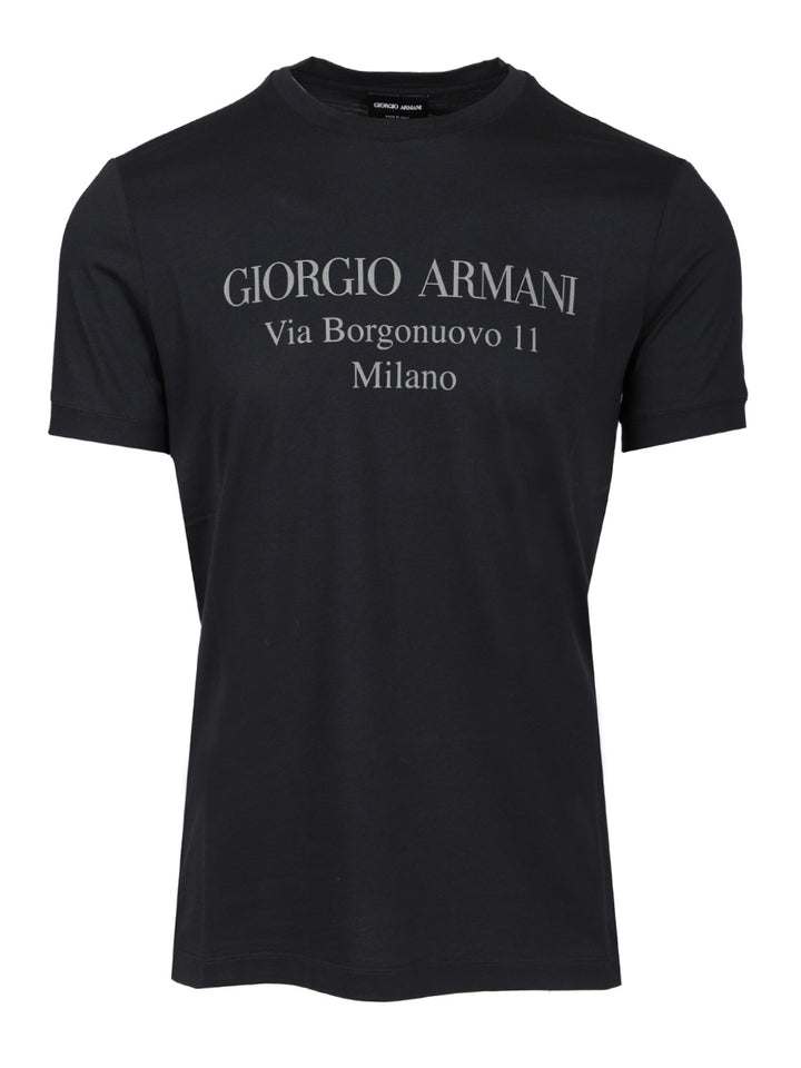 Giorgio Armani Cotton T-Shirt - Blue | 350113c4fb29ced24b4b34091cf7f774c50e32d2