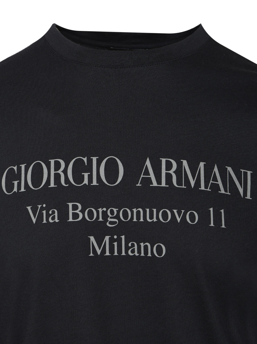Giorgio Armani Cotton T-Shirt - Blue | 00cb5ad45cfb915dc5b6bcb504f335547b5bba4e