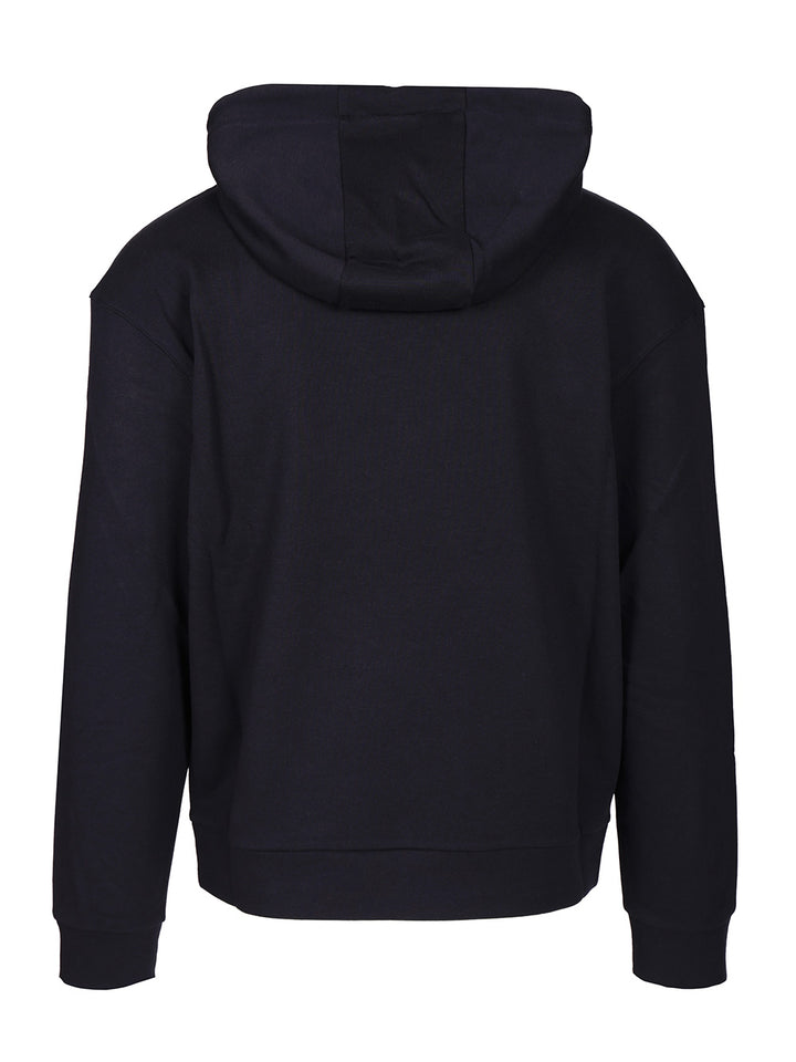 Giorgio Armani Cotton And Cashmere Hooded Sweatshirt Sweatshirts - Blue | c1bac769eff8cb7d095ab8283d75974374c8be77