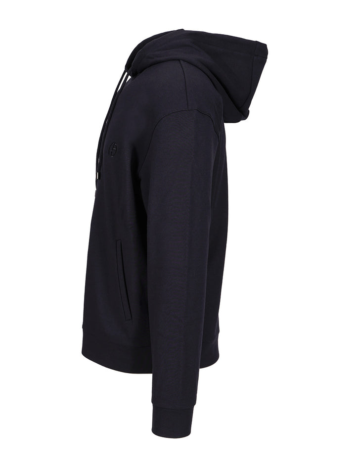 Giorgio Armani Cotton And Cashmere Hooded Sweatshirt Sweatshirts - Blue | 2f62abcbb6f66480cebf053aa60d6eac55c654ff