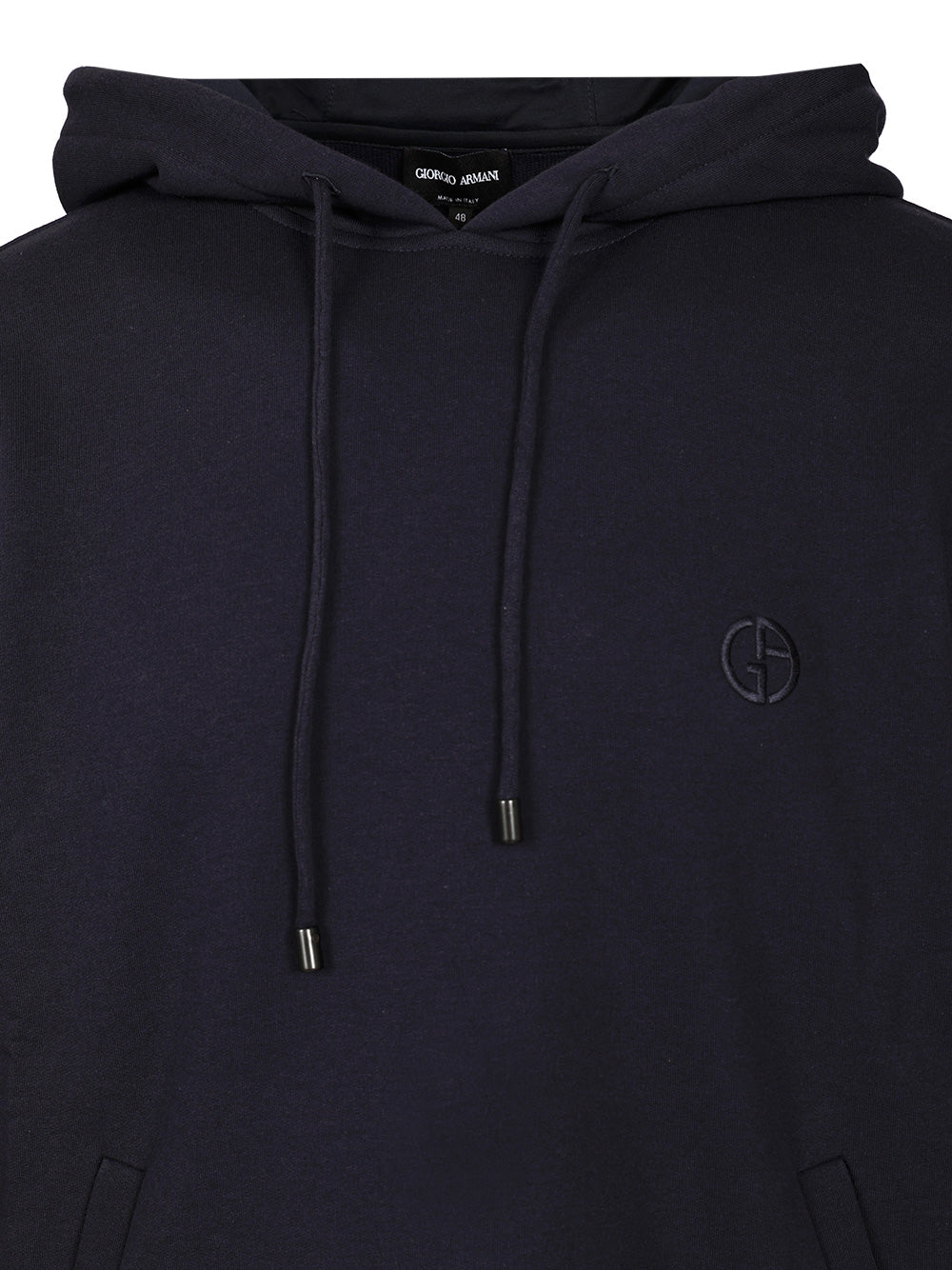 Giorgio Armani Cotton And Cashmere Hooded Sweatshirt Sweatshirts - Blue | 0f1eb7ec75bc0d7f25773f9b56eaf3adcd2a0966