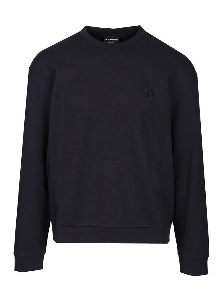 Giorgio Armani Cotton Cashmere Sweatshirt Sweatshirts - Blue | 44f8116d9524df018d8727d4711f3423dac0e1b2
