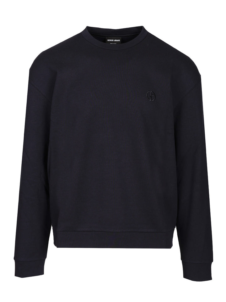 Giorgio Armani Cotton Cashmere Sweatshirt Sweatshirts - Blue | 3fab68adbf59f1e2c25745061d785b0b8b2f9908