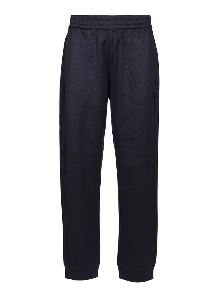 Giorgio Armani Cotton And Cashmere Joggers Trousers - Blue | 6a4332c6740cdf28958a34e6cccc7d27e27f2aca