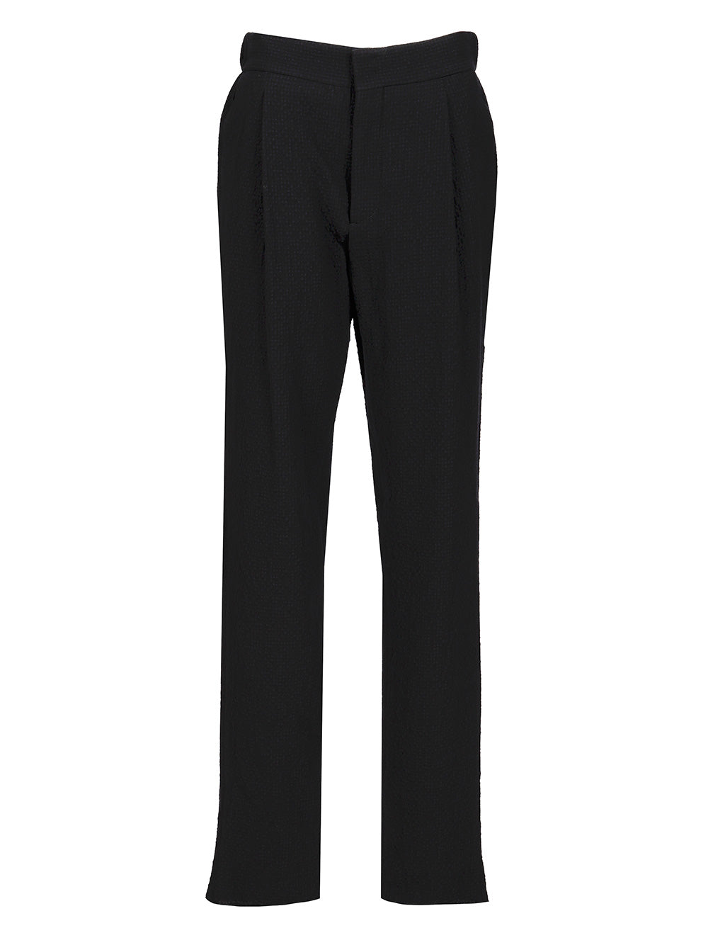 Giorgio Armani Stretch Wool Single Pleat Trousers - Blue | d5ac375222510536738cbdfcbdf42e3111c84278