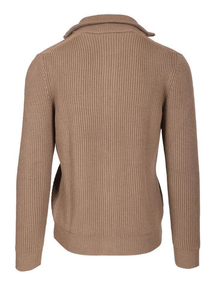 Al Duca D'Aosta Ribbed Cardigan Knitwear - Beige | 1d277cca7c880f7cd67317cd7ab70685d3e62408