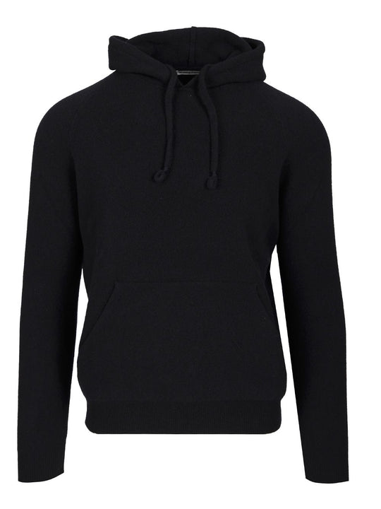 Mohair Hooded Sweater Knitwear Blue