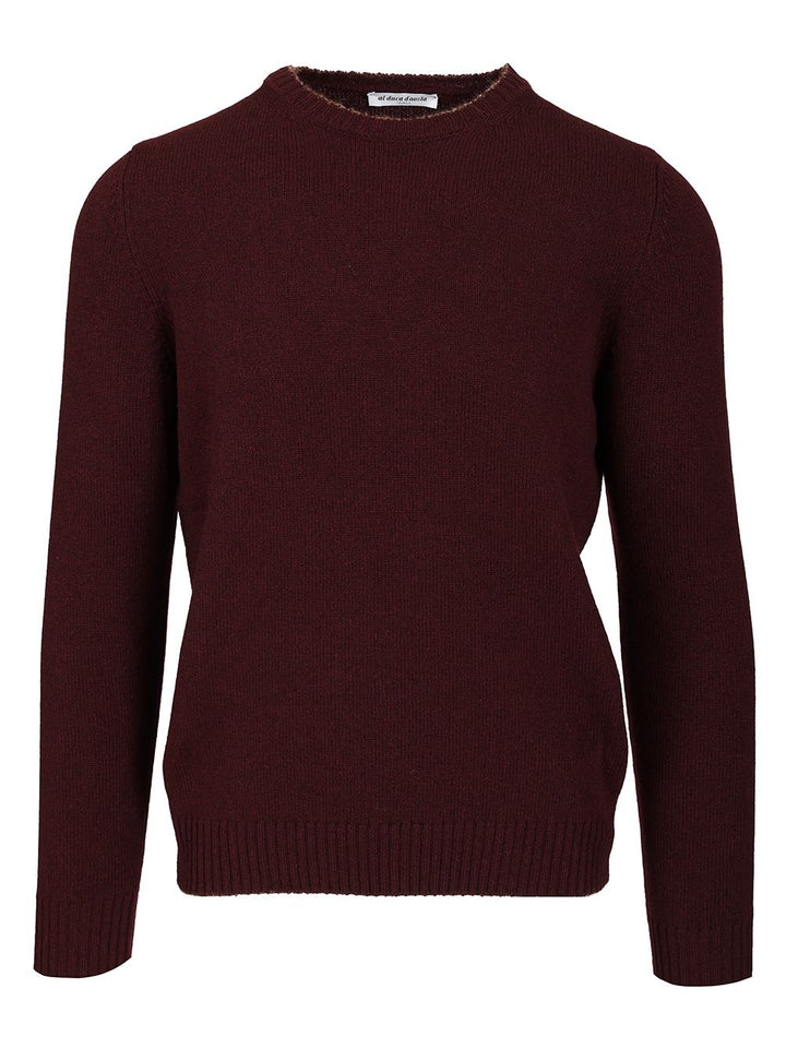 Al Duca D'Aosta Crewneck Sweater Knitwear - Bordeaux | 74810386340d9b1af17d6dbe949f6484a137c51b
