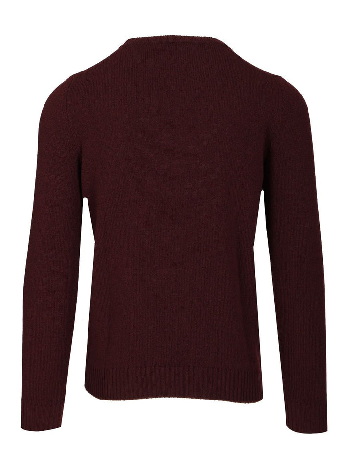 Al Duca D'Aosta Crewneck Sweater Knitwear - Bordeaux | b12c63108aea678b2e1463734149affe33ff7209