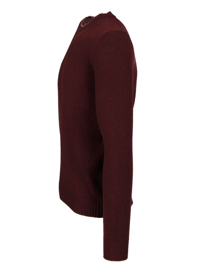 Al Duca D'Aosta Crewneck Sweater Knitwear - Bordeaux | f820fdb0ed54d0e0b7cc2366420671c3beae65bc