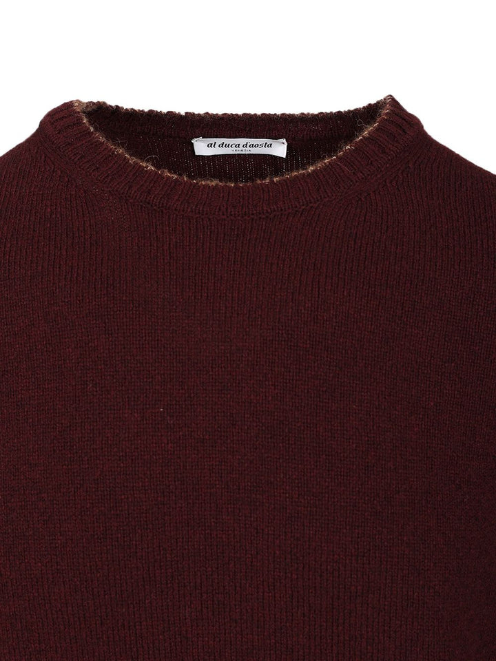 Al Duca D'Aosta Crewneck Sweater Knitwear - Bordeaux | 386e48316d35c0ef357282bb246c10499004acc4