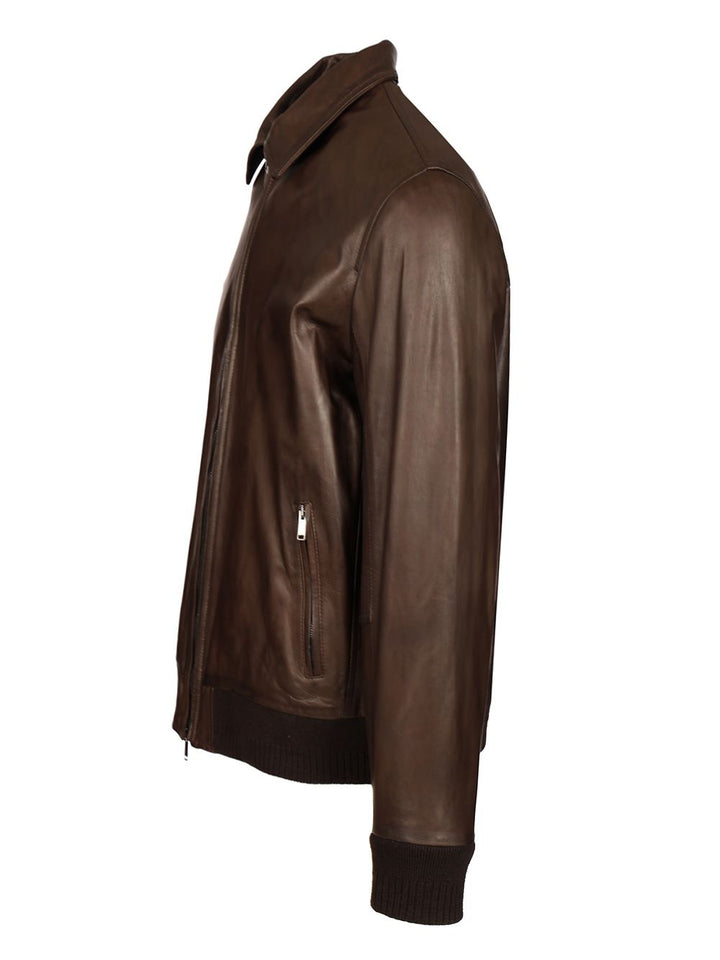 Al Duca D'Aosta Leather Jacket Jackets - Brown | 6ef9da757a7736373c66ff21ea54b7ed7f0ad531