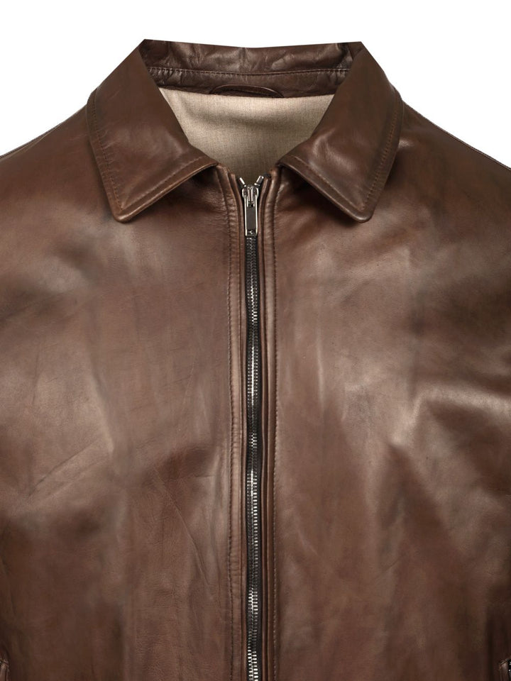 Al Duca D'Aosta Leather Jacket Jackets - Brown | 03debdb9d039c58db560b103b83d875816a9d521