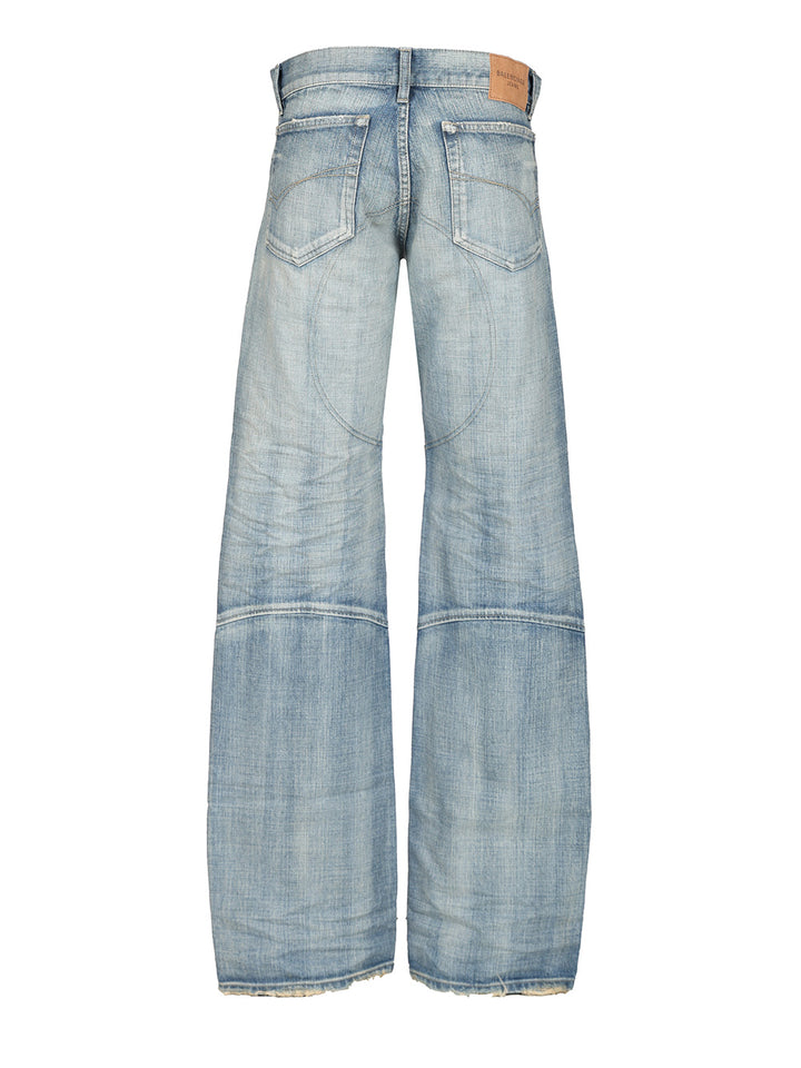 Balenciaga Fitted Low-Waist Jeans - Blue | d3cefb153487abe381a28b5c28fecb43ef5ce356