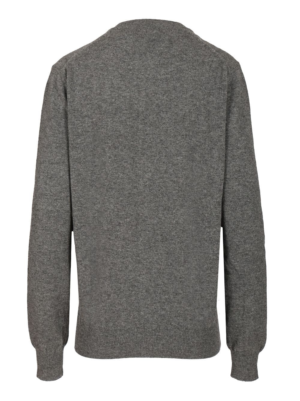 Comme Des Garcons Play Merino Wool Cardigan Knitwear - Grey | f12aadac6fbc69c9d99663a03d5da43171265615