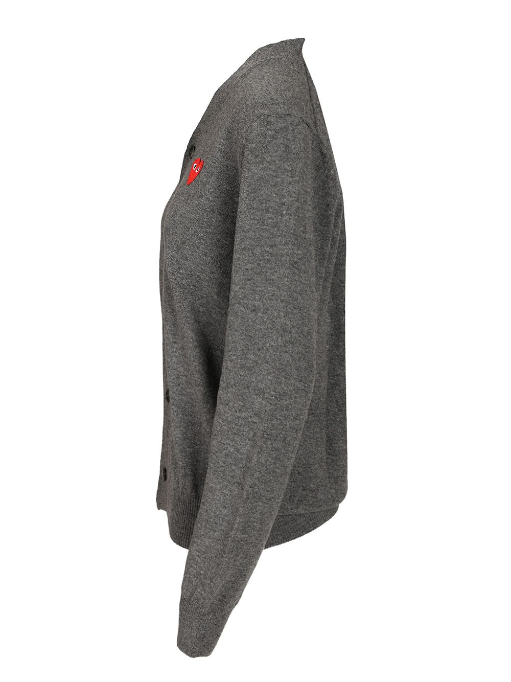Comme Des Garcons Play Wool Cardigan Knitwear - Grey | a780bd4fad628221359c5437893f7ea810de2fd0