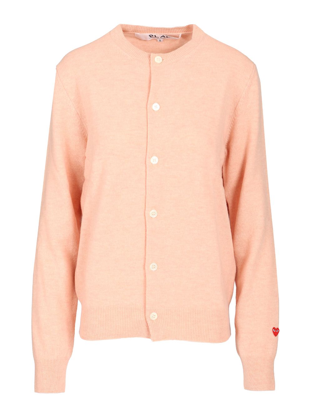 Comme Des Garcons Play Wool Cardigan Knitwear - Rose | ebf03b0c6d2ced3bdb63a7c6d23ffd4f597d0f37