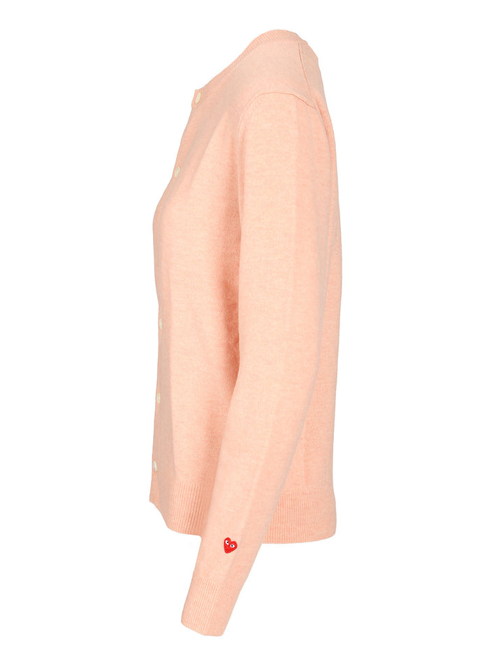 Comme Des Garcons Play Wool Cardigan Knitwear - Rose | b86d33000bf4e8bdcdfbc29359a8a3d11dca9339