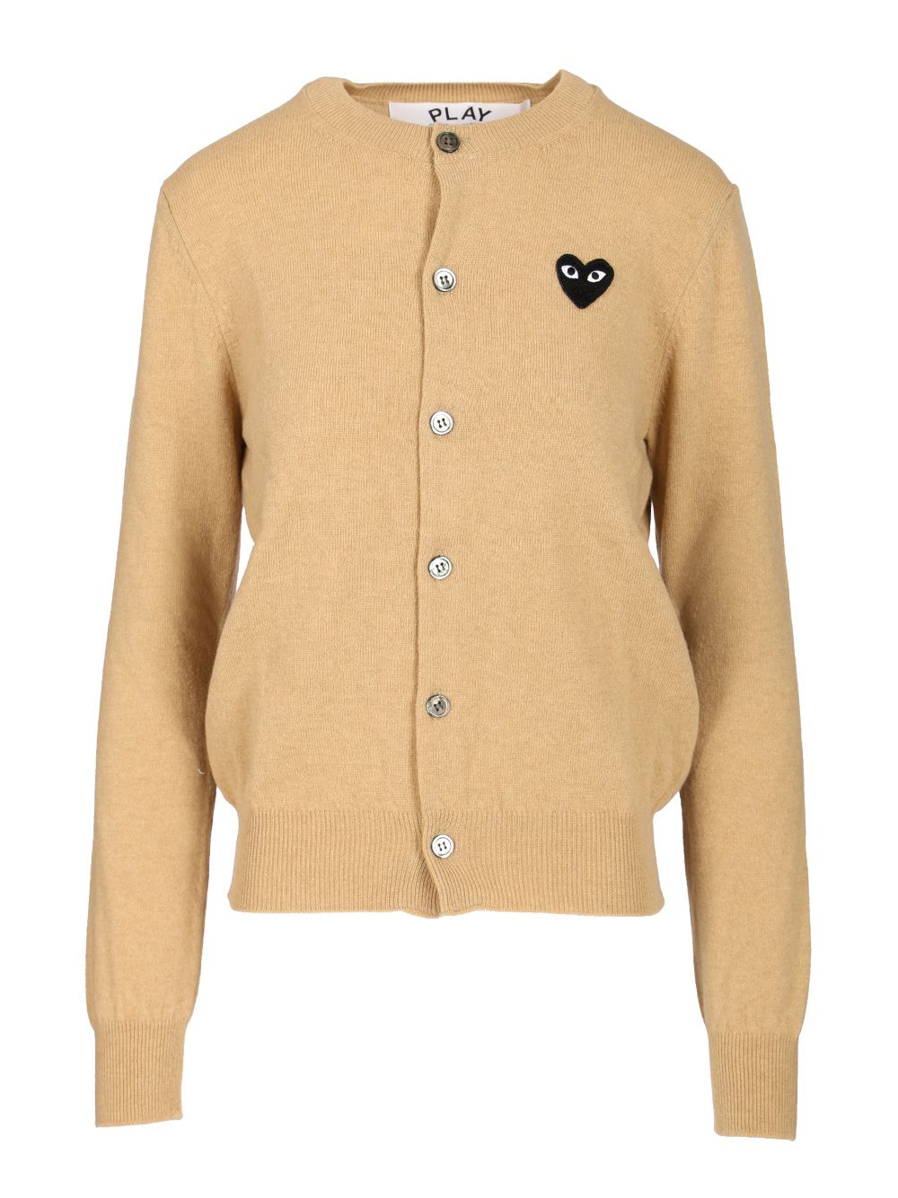 Comme Des Garcons Play Wool Cardigan Knitwear - Beige | 7952d5370b1ad3dd0fe852f2dc322a49f83dd94c