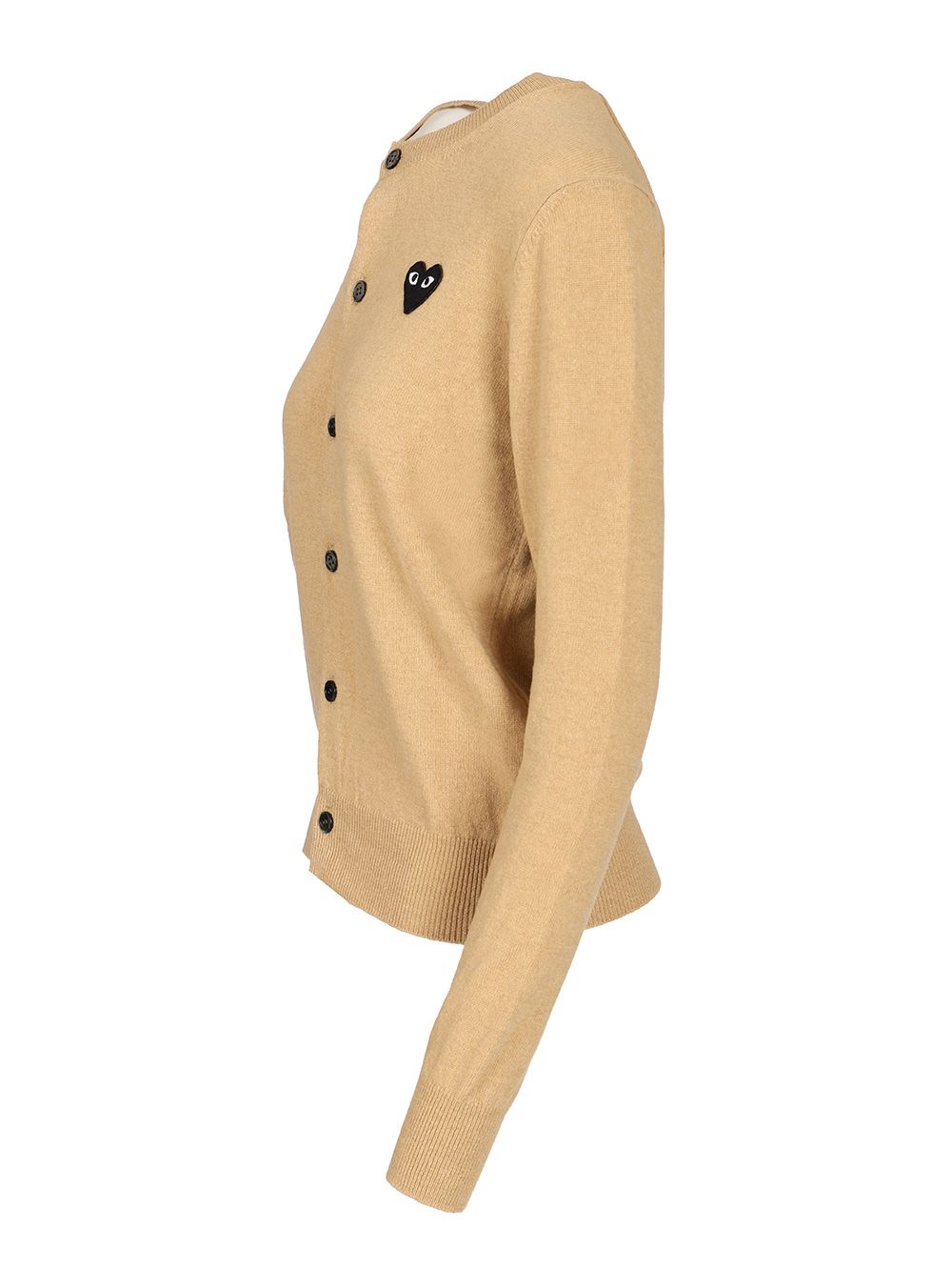 Comme Des Garcons Play Wool Cardigan Knitwear - Beige | 179cd2f706221b46c833918bafcada29eecdf067
