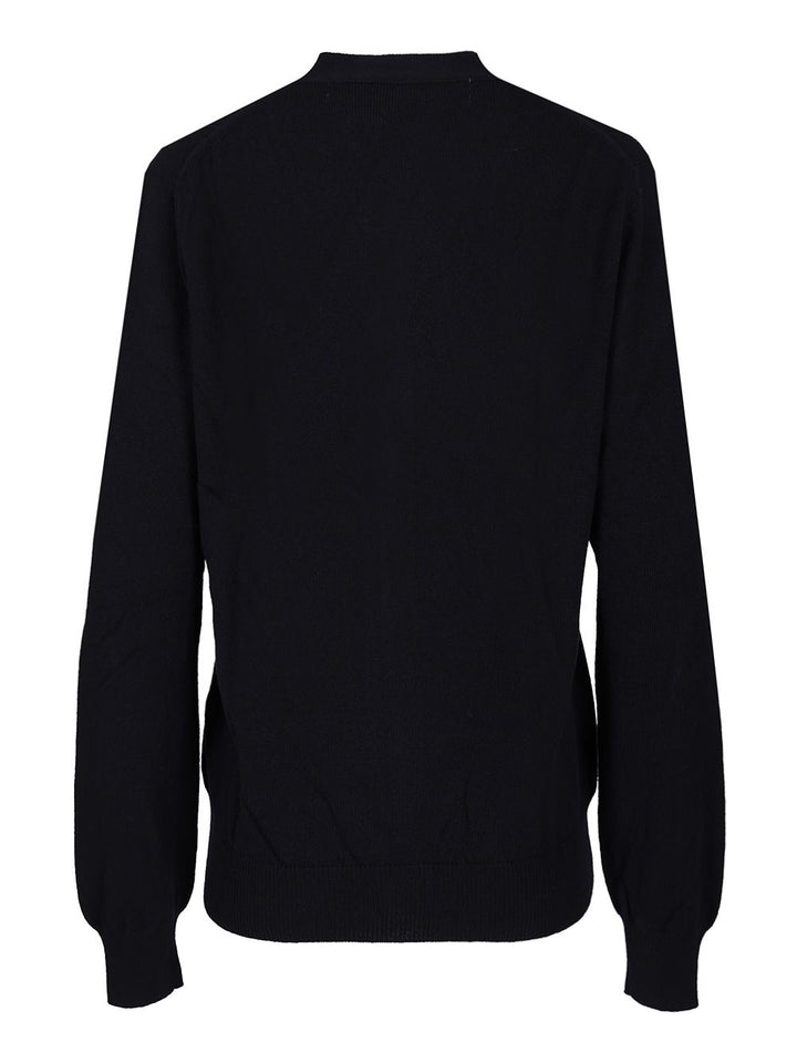 Comme Des Garcons Play Wool Cardigan Knitwear - Blue | 71599d76594279cfb929a54ae115c4b81914c513