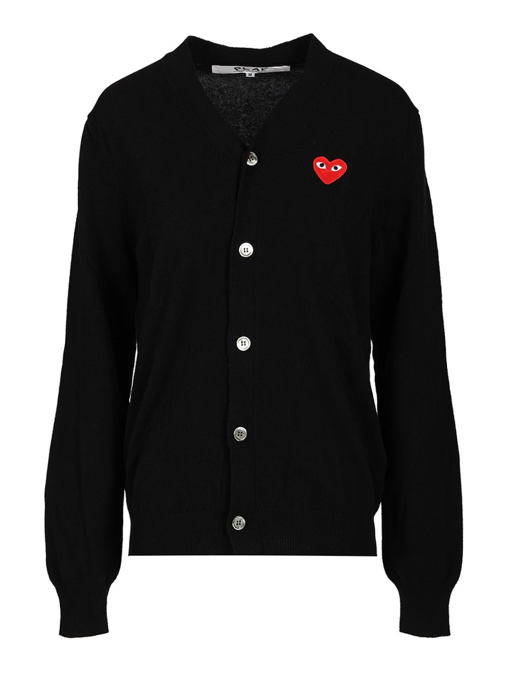 Comme Des Garcons Play Wool Cardigan Knitwear - Black | 8bf2891d4f4ecf1645a97a1c03d5c79997f29616