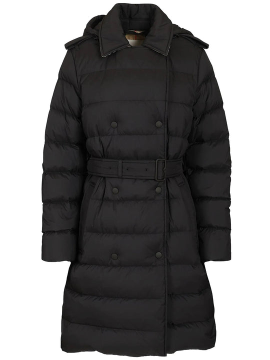 Belted Quilted Long Coat