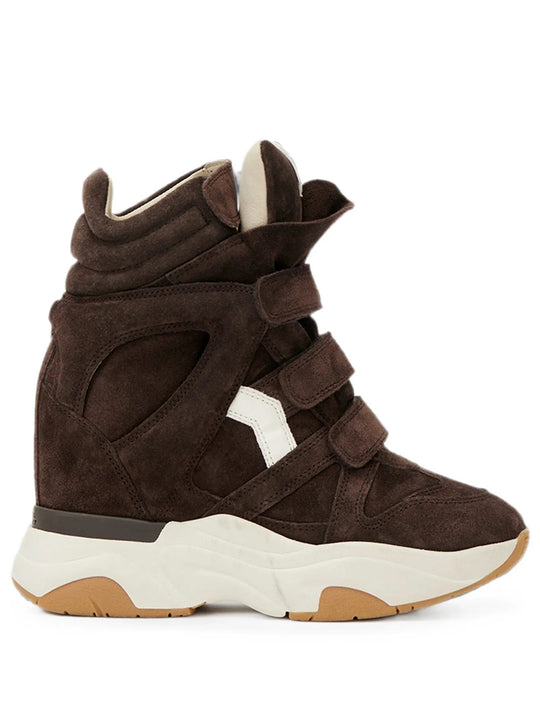 Balskee High-Top Wedge Suede Sneakers