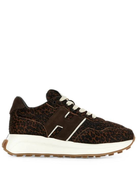 Hogan H641 Pony Effect Leather Sneakers