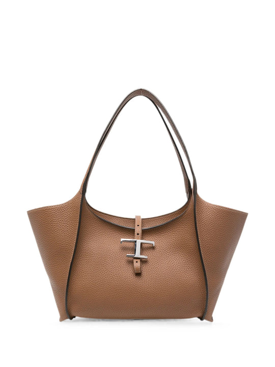 T Timeless Small Leather Shopping Bag