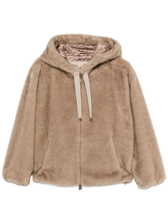 Soft Faux-Fur Hooded Jacket