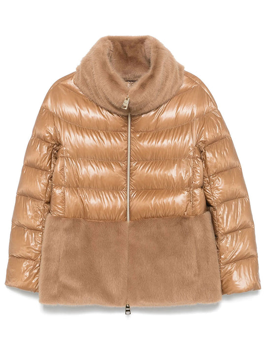 Ultralight Nylon And Lady Alternative Fur Cape
