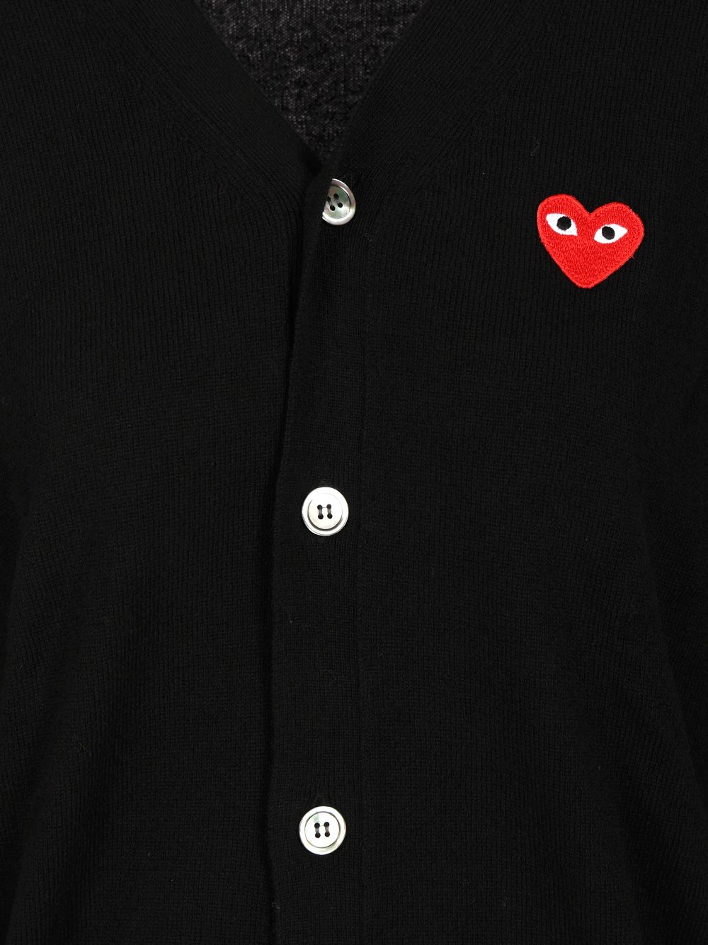 Comme Des Garcons Play Wool Cardigan Knitwear - Black | 1056dd8c77c0a3e8fac0d881100afac979785a4f
