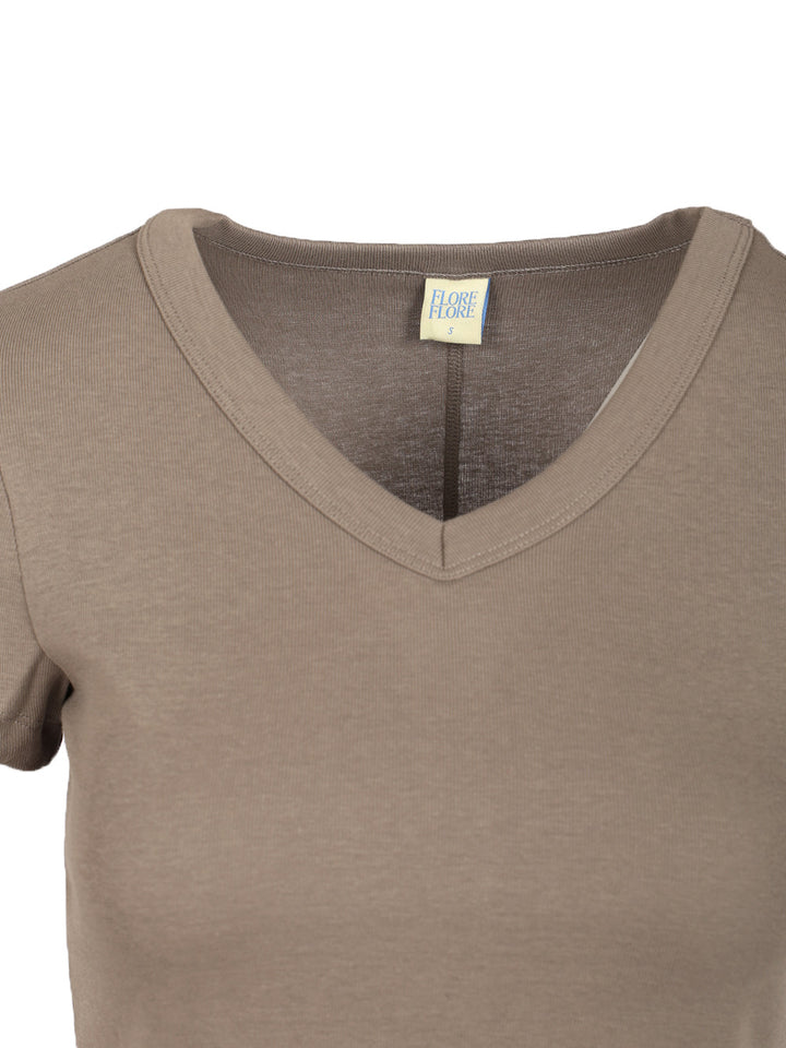 Flore Flore  Jill Baby T-Shirt - Brown | 40ac089619eaf68d5ddef4ba76f367f4c33fc5e7