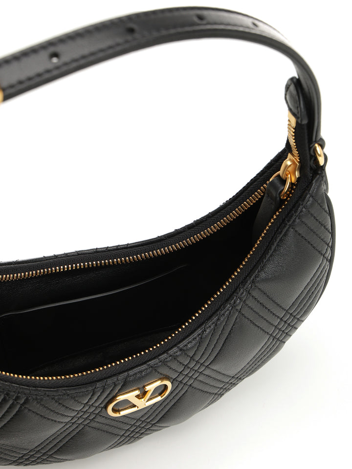 Valentino Garavani Mini Hobo Vlogo Signature Quiltie 67 Small leather goods - Black | e16d05307afed6e3ff5f54500a816554c6c50cd2