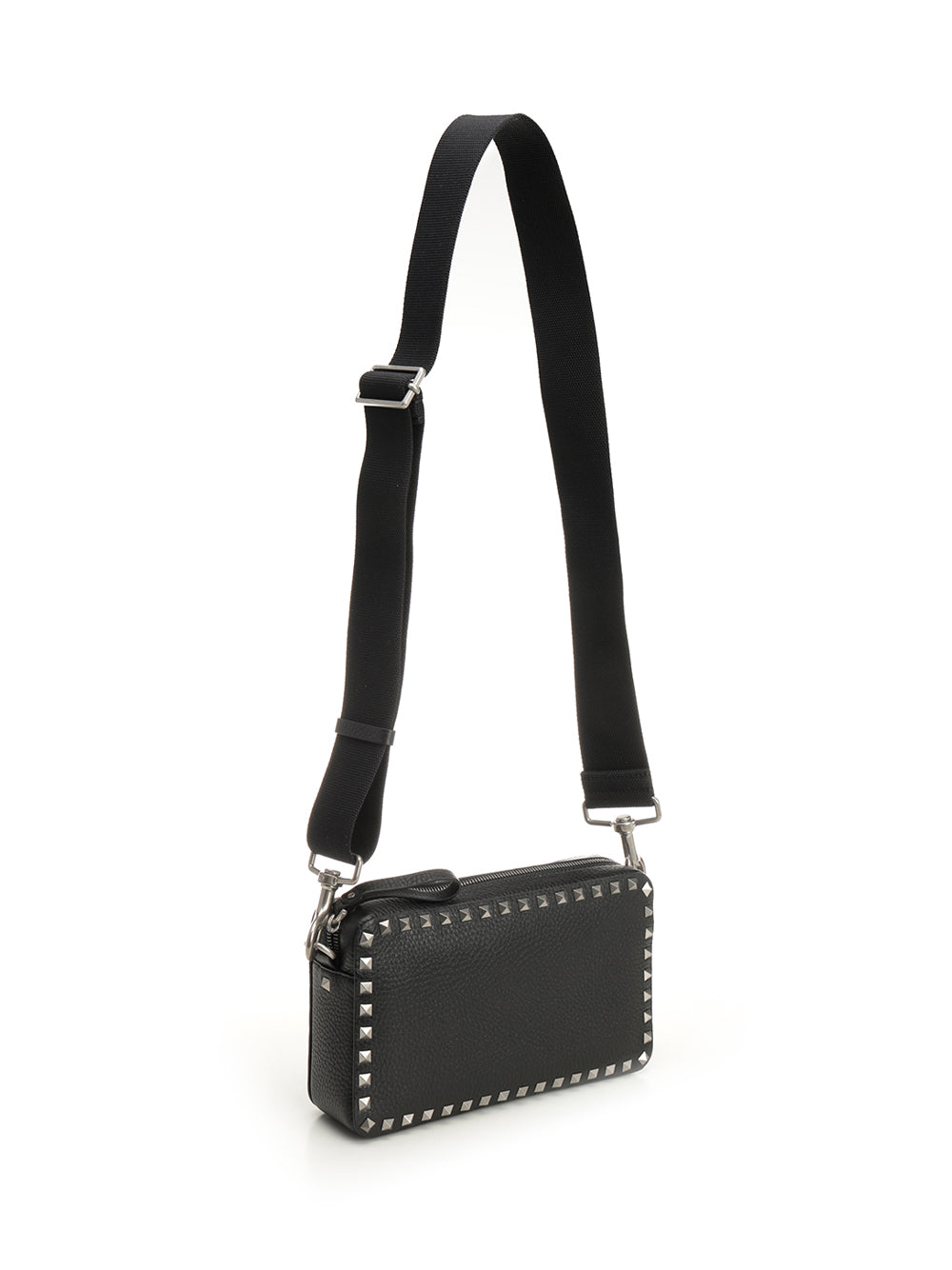 Valentino Garavani Rockstud Leather Shoulder Bag Crossbody Bags - Black | fd7039526c515a157717aa42647e455066b03101