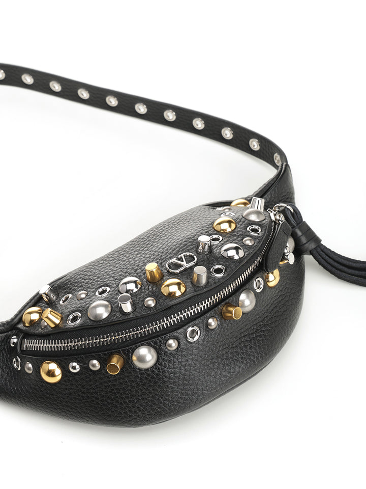 Valentino Garavani Nellcote Belt Bags - Black | 9fd5d8fe4055668fa977c3217b6e6f03e220e55e