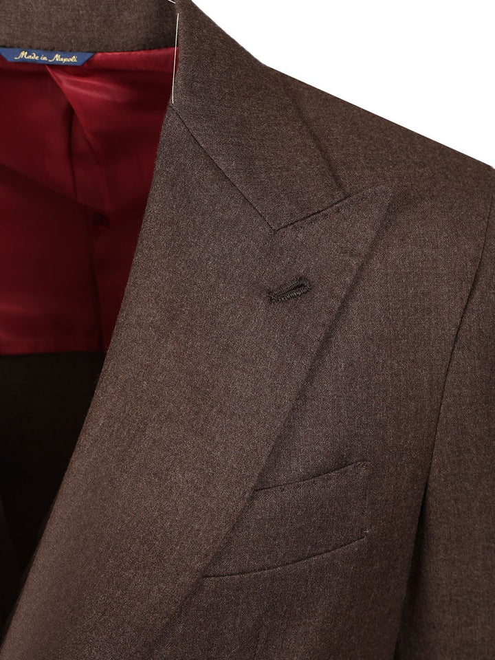 Al Duca D'Aosta Flannel Double-Breasted Suit Dresses - Brown | a2247cea2502a685d00152cd19b1265613712d18