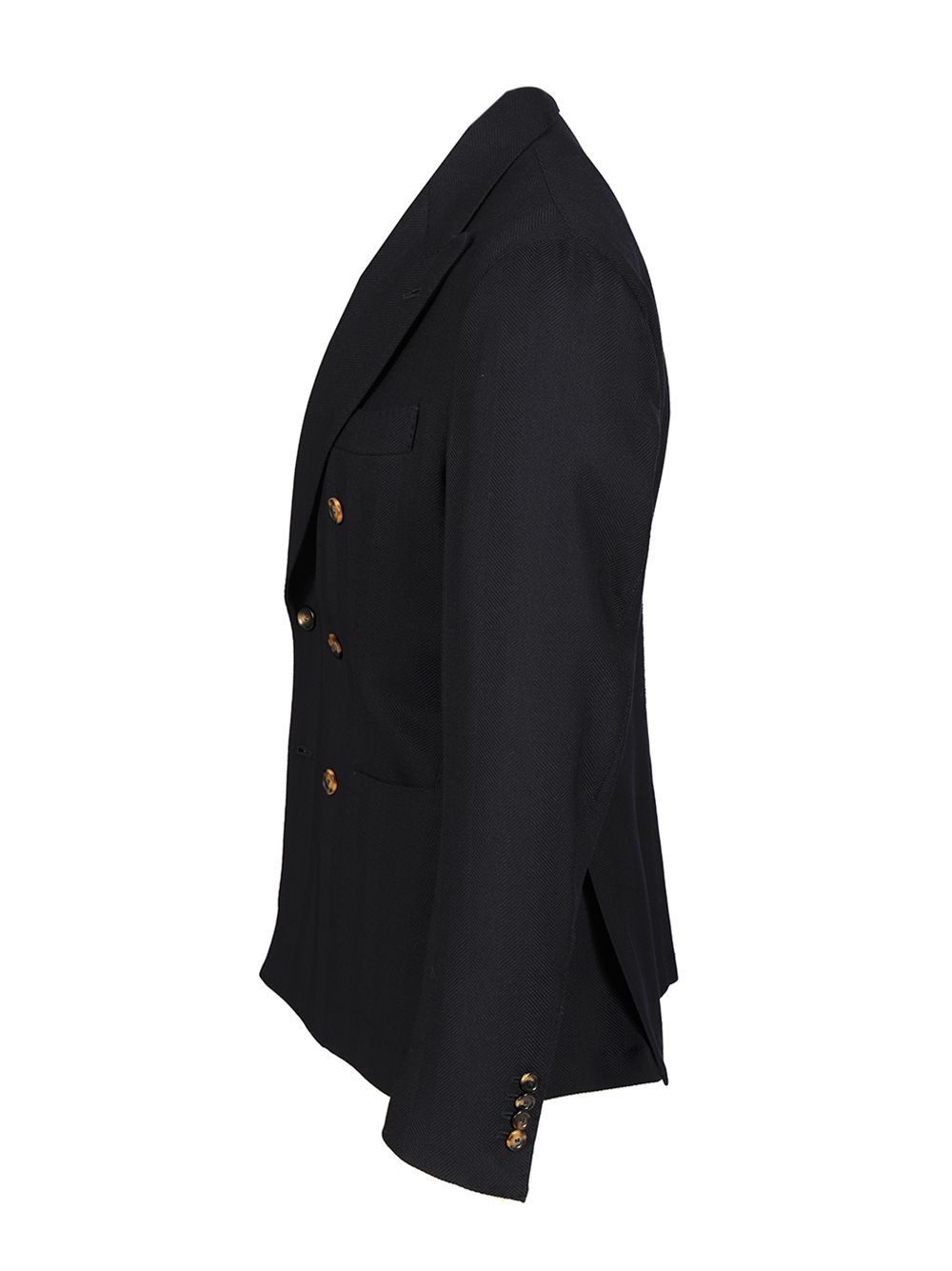 Al Duca D'Aosta Blue Herringbone Double-Breasted Blazer Jackets - Blue | 2b4ac07a2e4a7c91a4957bdf8a5a7307bd0999db