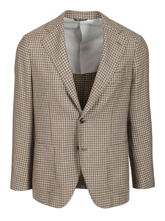 Cashmere And Wool Blazer Jackets Brown