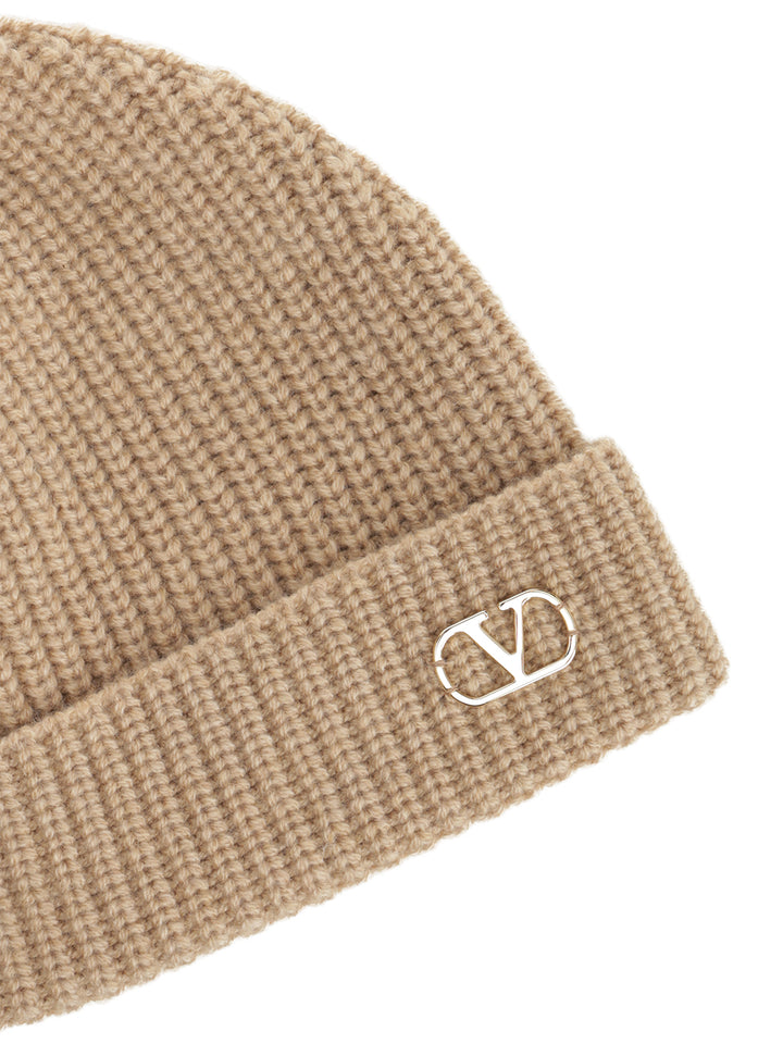 Valentino Garavani Cashmere Bennie Cap Hats - Beige | c62db18f09d76648a947abe870e2fb8f9cbfdae6