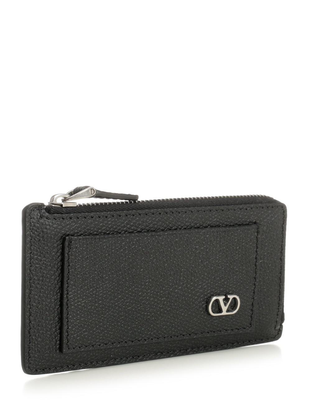 Valentino Garavani Vlogo Leather Zip Around Card Holder Small leather goods - Black | 78bbd579714a267da7fee9d57687836ad1ba4d09