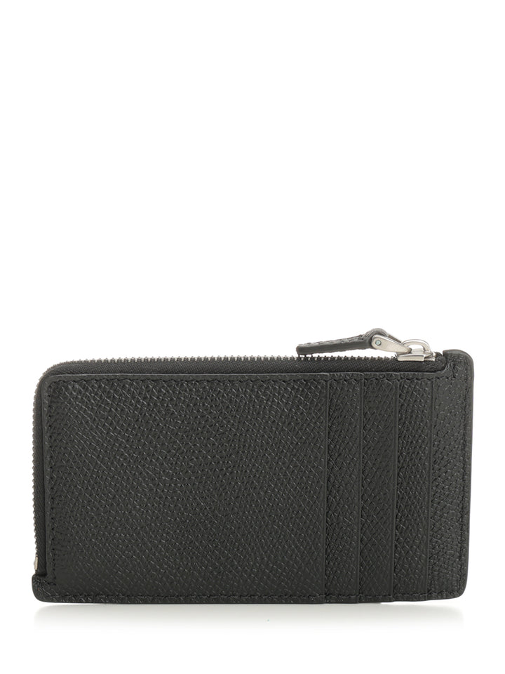 Valentino Garavani Vlogo Leather Zip Around Card Holder Small leather goods - Black | 4230e8fe9f6aacf332c4cc0634d45b51510958a2